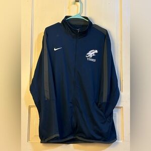 Nike Navy Performance Tennis Track Jacket with Gray Stripe